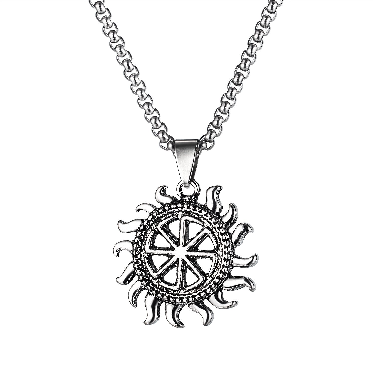 Wholesale Creative exaggerated ghost face skull mask titanium steel men's necklace